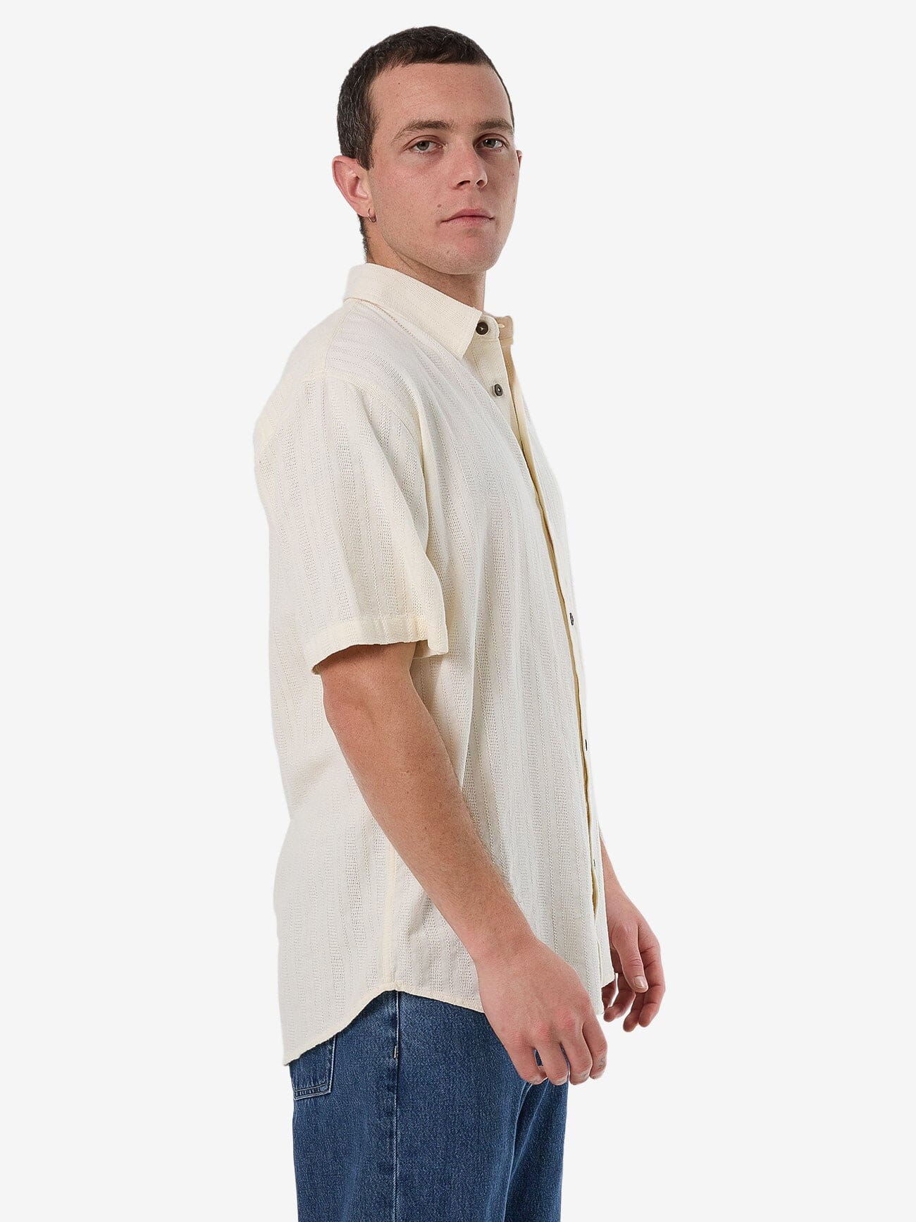Unhinged 2.0 Short Sleeve Shirt - Dirty White XS