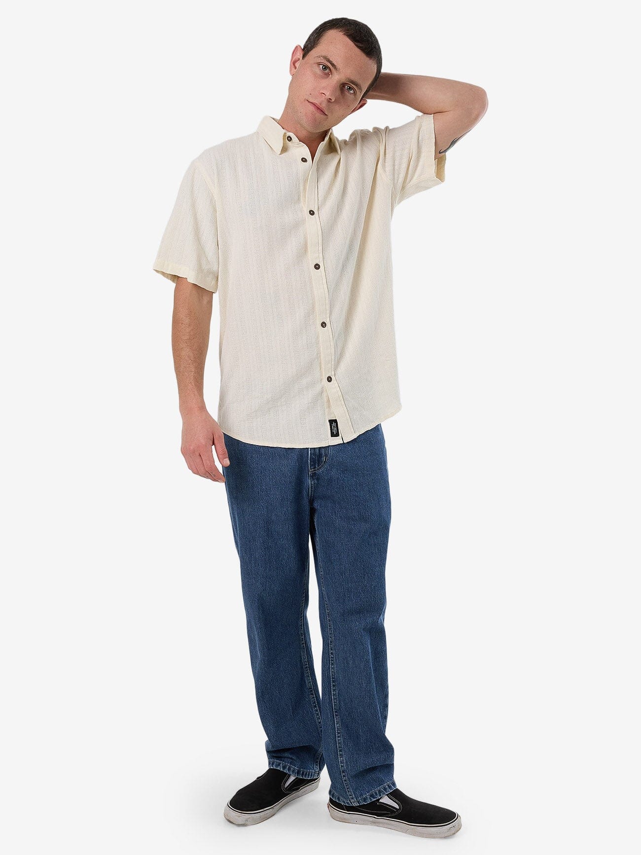 Unhinged 2.0 Short Sleeve Shirt - Dirty White XS