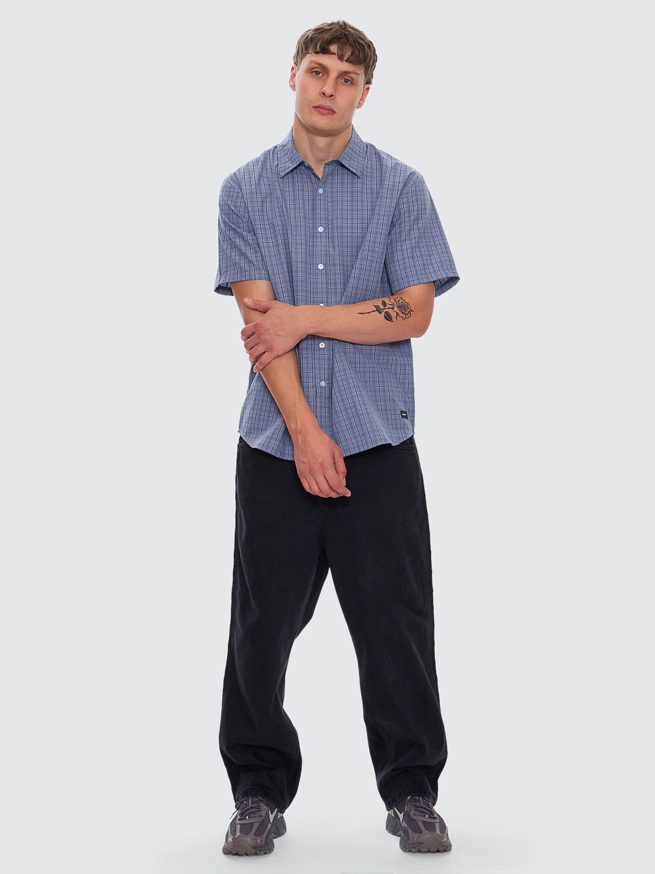 Ambient Connections Short Sleeve Shirt - Rustic Blue XS