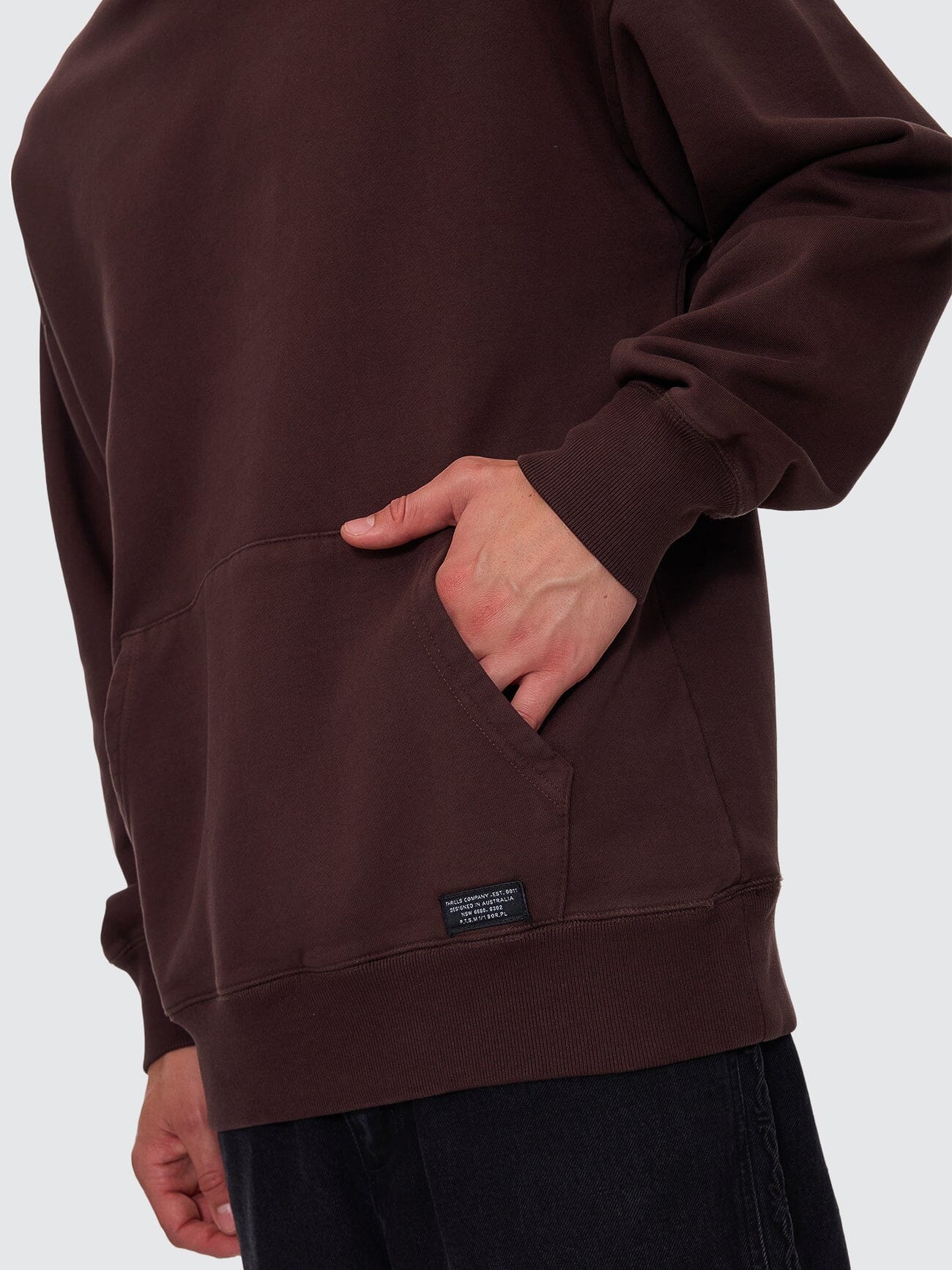 Thrills Military Slouch Pull On Hood - Java XS