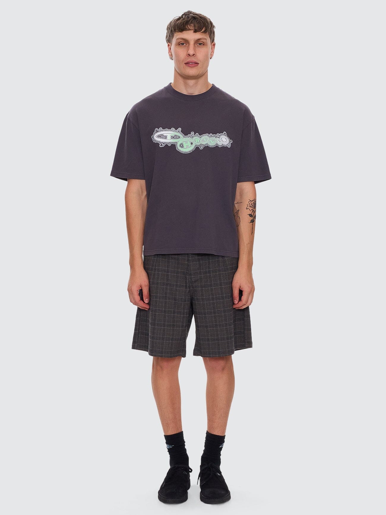 Jacob Plaid Short - Black 28