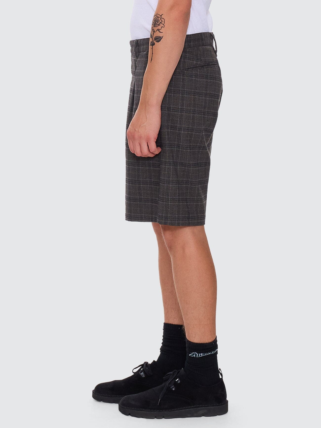 Jacob Plaid Short - Black 28