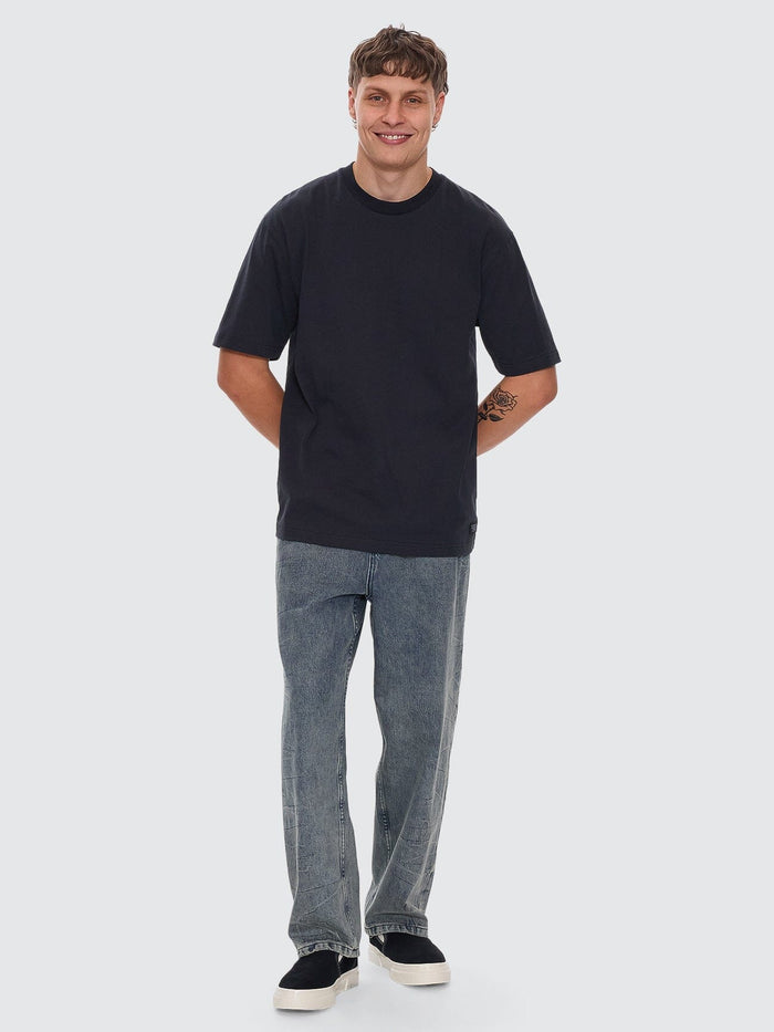 Vanished Big Slacker Baggy Pleat Denim Jean - Vanished Blue 26