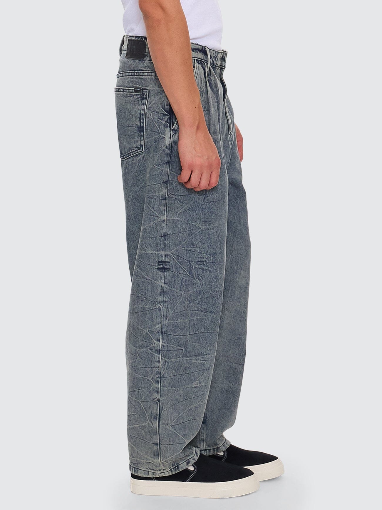 Vanished Big Slacker Baggy Pleat Denim Jean - Vanished Blue 26