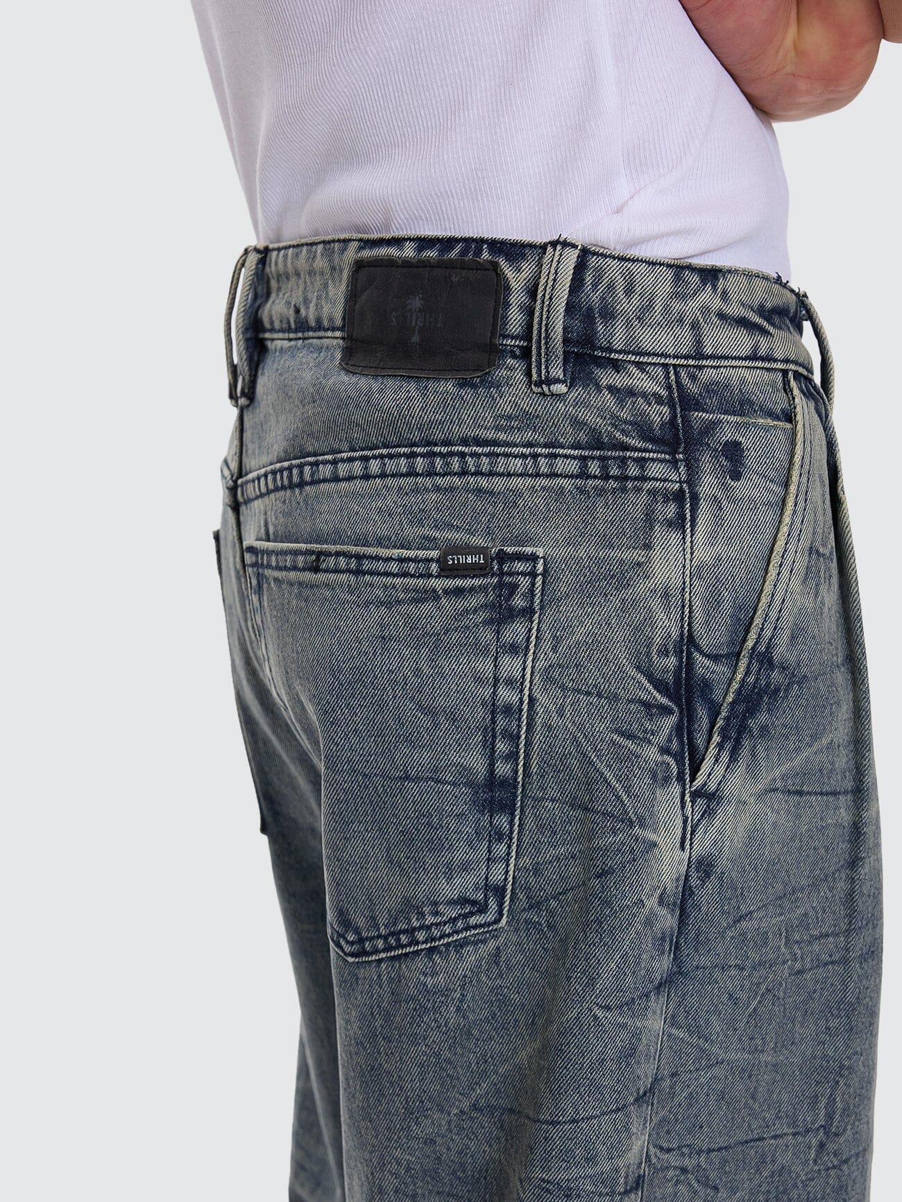 Vanished Big Slacker Baggy Pleat Denim Jean - Vanished Blue 26
