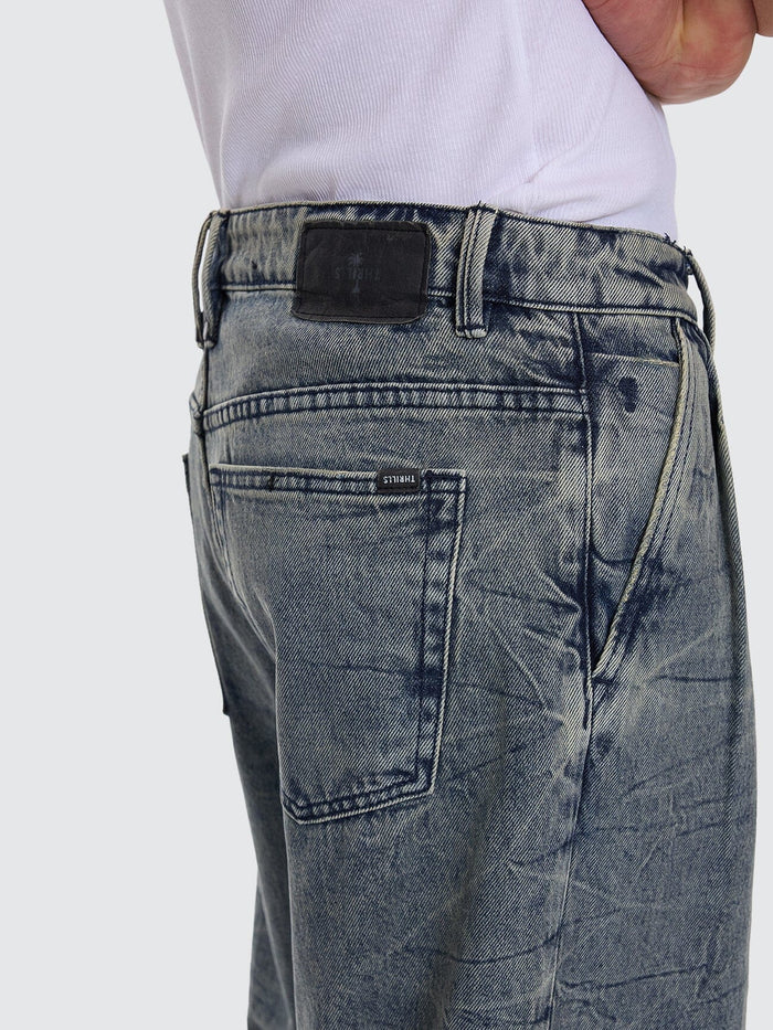 Vanished Big Slacker Baggy Pleat Denim Jean - Vanished Blue 26