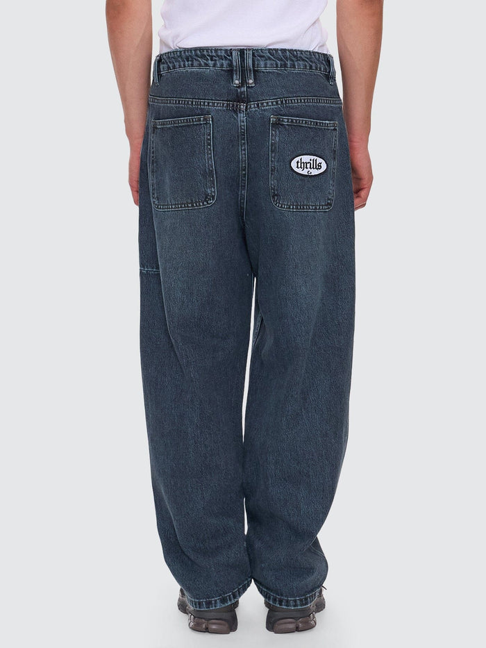 Lifted Spirits Big Slacker Baggy Denim Jean - Metal Blue 26