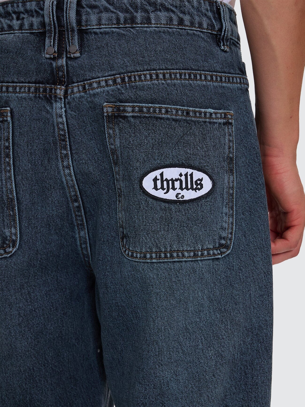 Lifted Spirits Big Slacker Baggy Denim Jean - Metal Blue 26