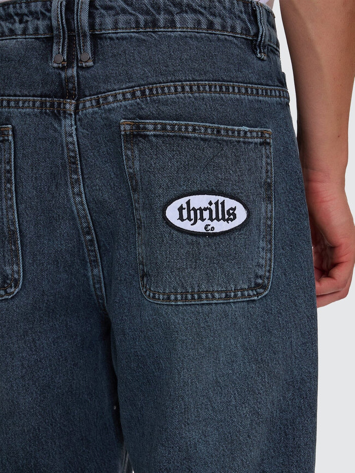 Lifted Spirits Big Slacker Baggy Denim Jean - Metal Blue 26