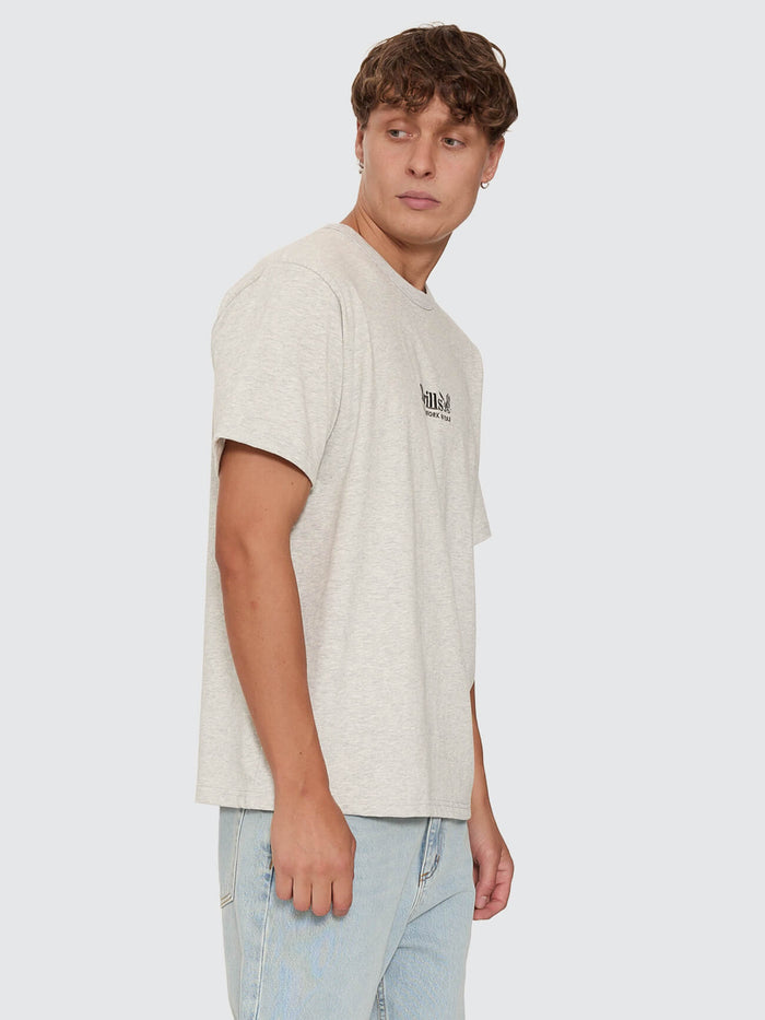 Thrills Workwear Embro Merch Tee - Snow Marle XS