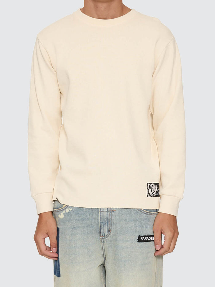 New Delusions Waffle Long Sleeve - Unbleached XS