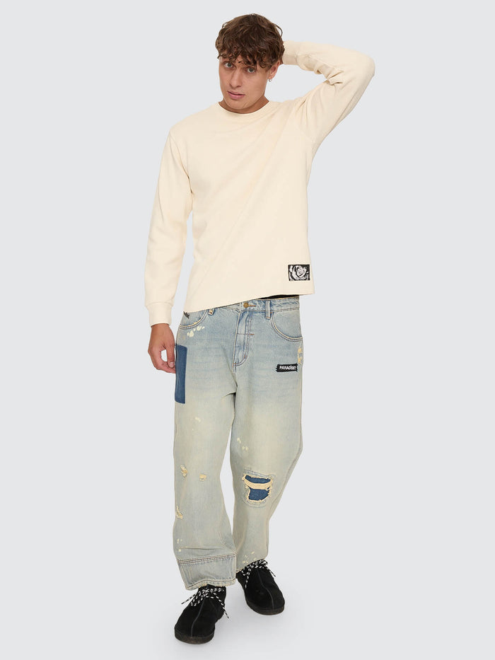New Delusions Waffle Long Sleeve - Unbleached XS