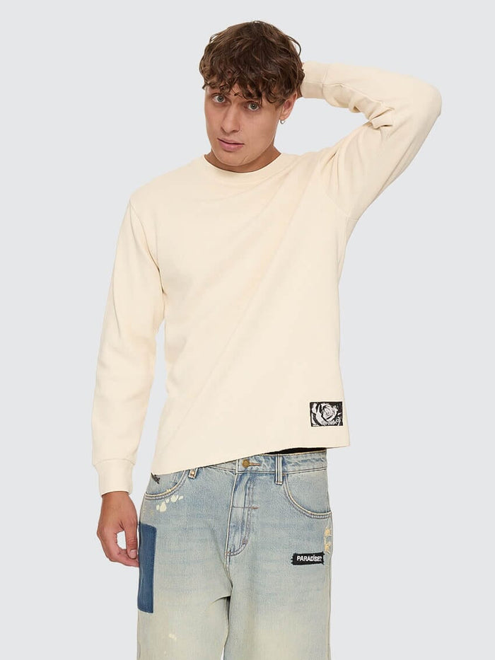 New Delusions Waffle Long Sleeve - Unbleached XS