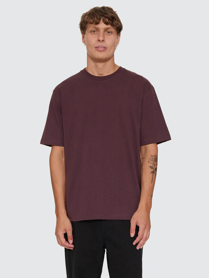 Thrills Military Oversize Tee - Aubergine