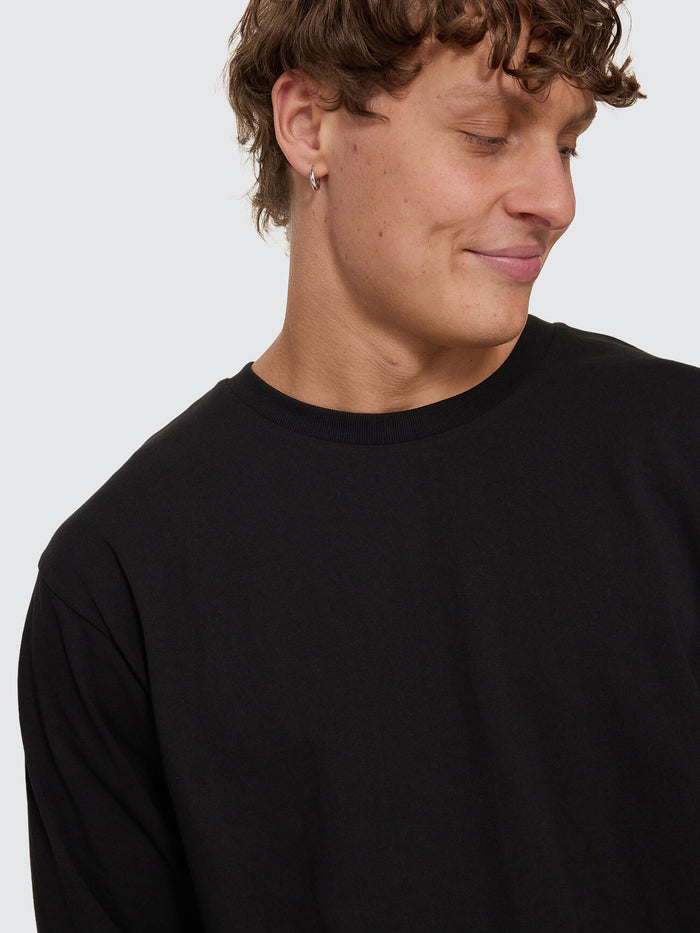 Thrills Military Oversize Long Sleeve Tee - Black XS