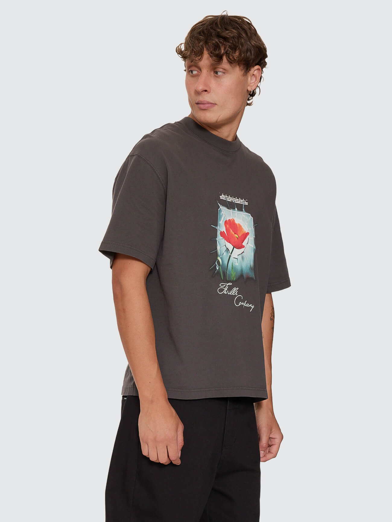Together Together Oversize Box Crop Tee - Pirate Black XS