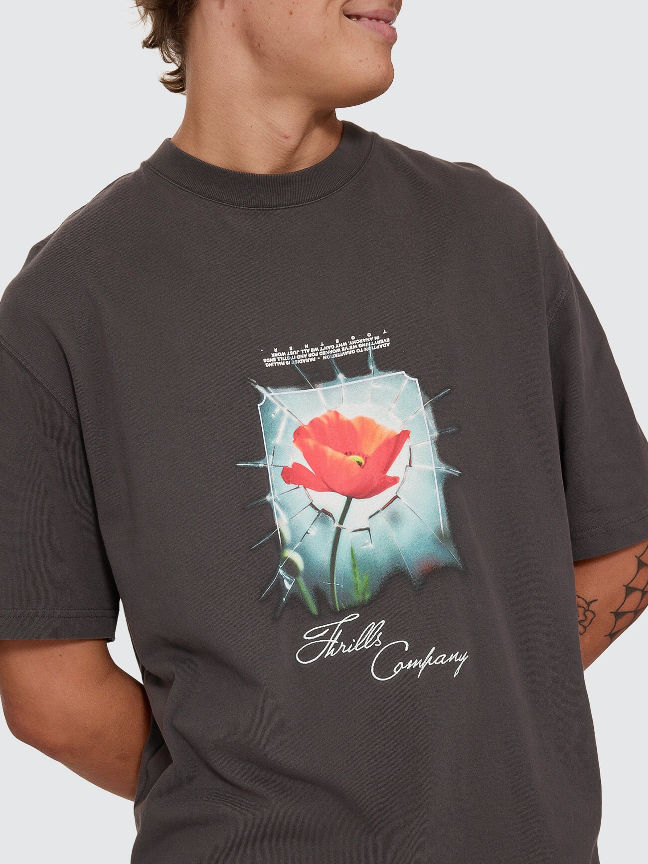 Together Together Oversize Box Crop Tee - Pirate Black XS