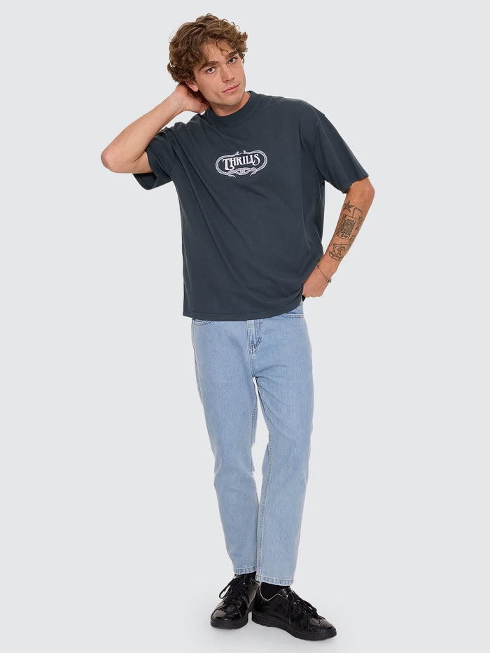 Double Time Oversize Box Tee - Petrol XS