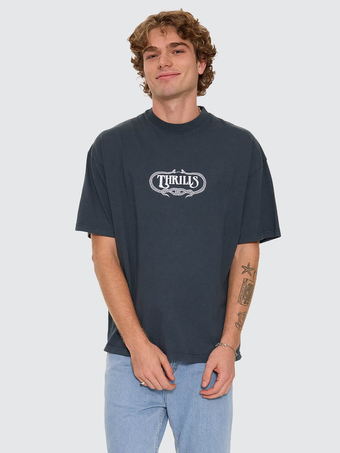 Double Time Oversize Box Tee - Petrol XS