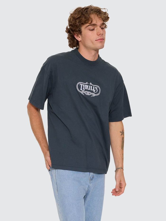 Double Time Oversize Box Tee - Petrol XS