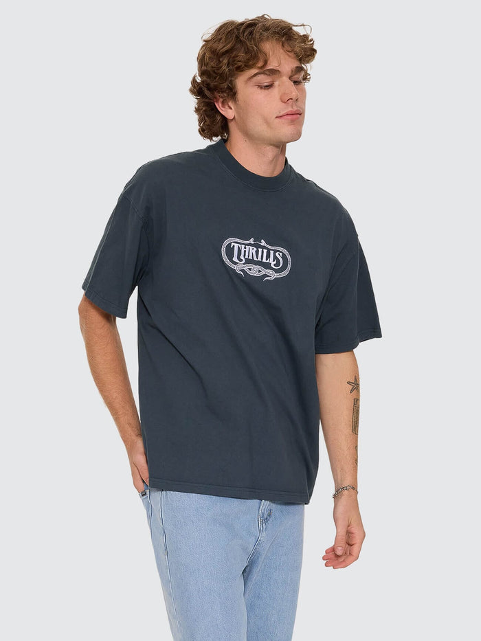 Double Time Oversize Box Tee - Petrol XS
