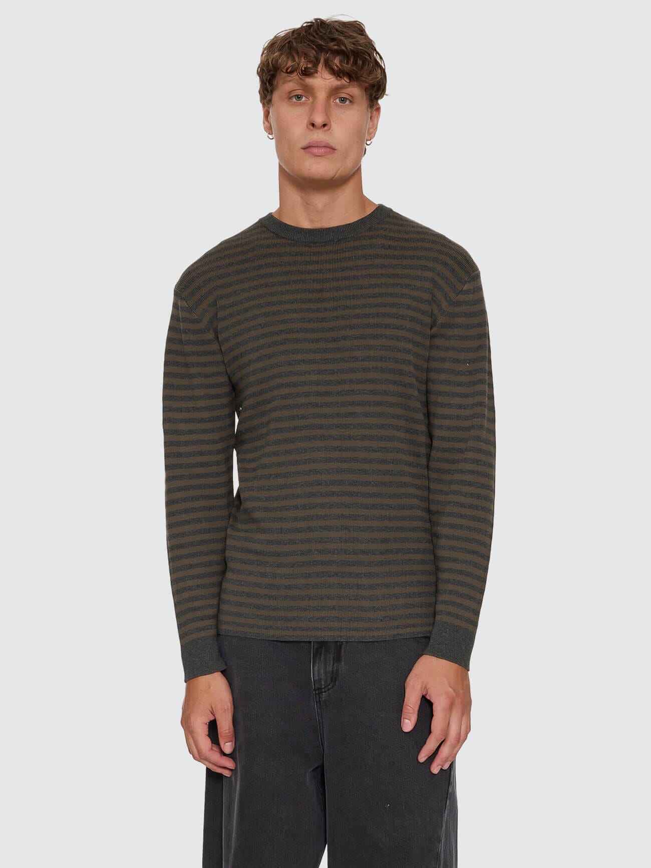 What We Believe Long Sleeve Knit - Dark Charcoal Marle XS