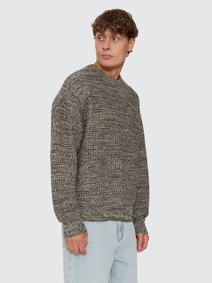 Thrills Union Box Crop Crew Knit - Carbon Marle XS