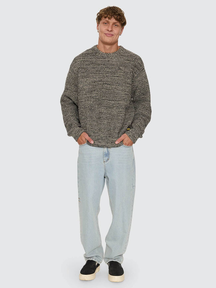 Thrills Union Box Crop Crew Knit - Carbon Marle XS
