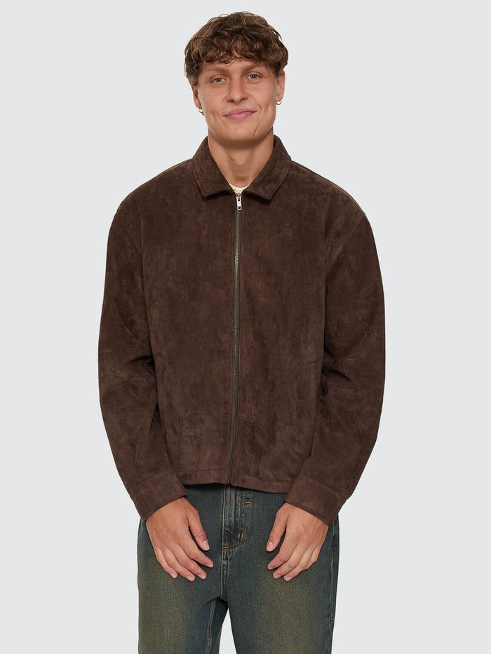 Don't Bother Me Suede Work Jacket - Postal Brown