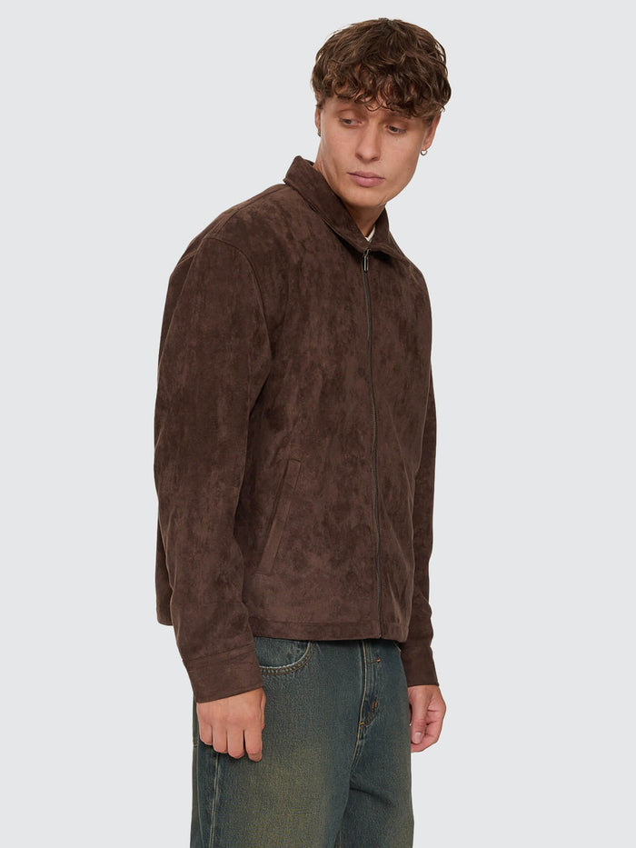 Don't Bother Me Suede Work Jacket - Postal Brown