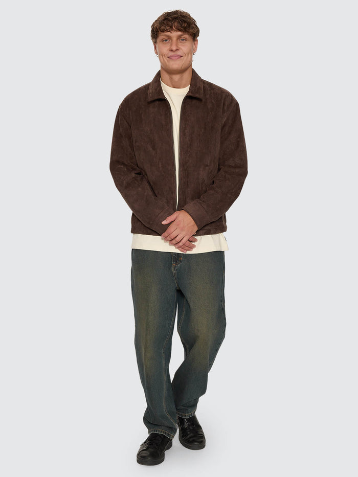 Don't Bother Me Suede Work Jacket - Postal Brown