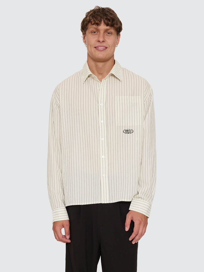 Double Time Cropped Long Sleeve Shirt - White XS