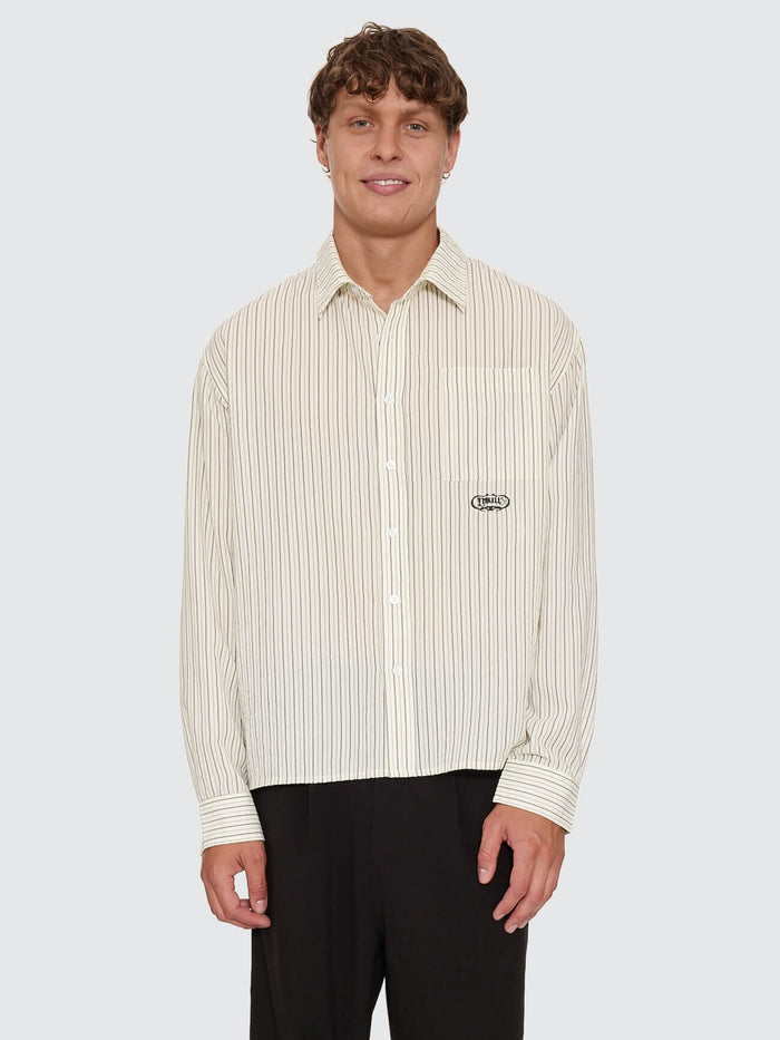 Double Time Cropped Long Sleeve Shirt - White XS