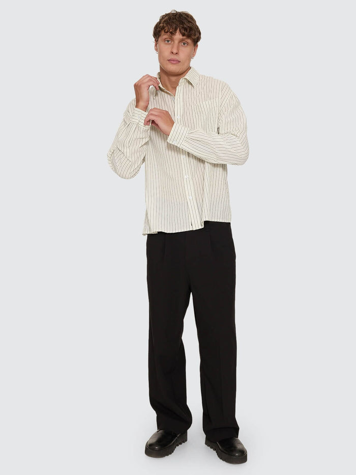Double Time Cropped Long Sleeve Shirt - White XS