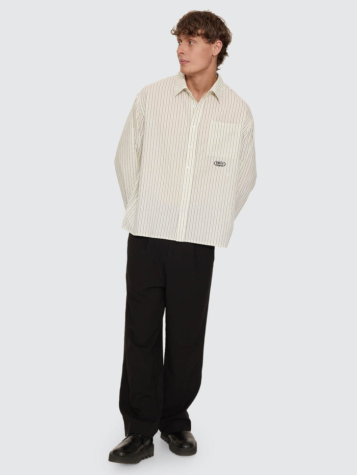 Double Time Cropped Long Sleeve Shirt - White XS