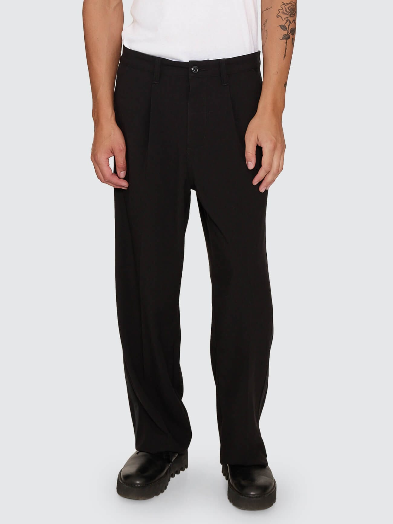 Jacob Tuxedo Big Slacker Cropped Pant - Black 26
