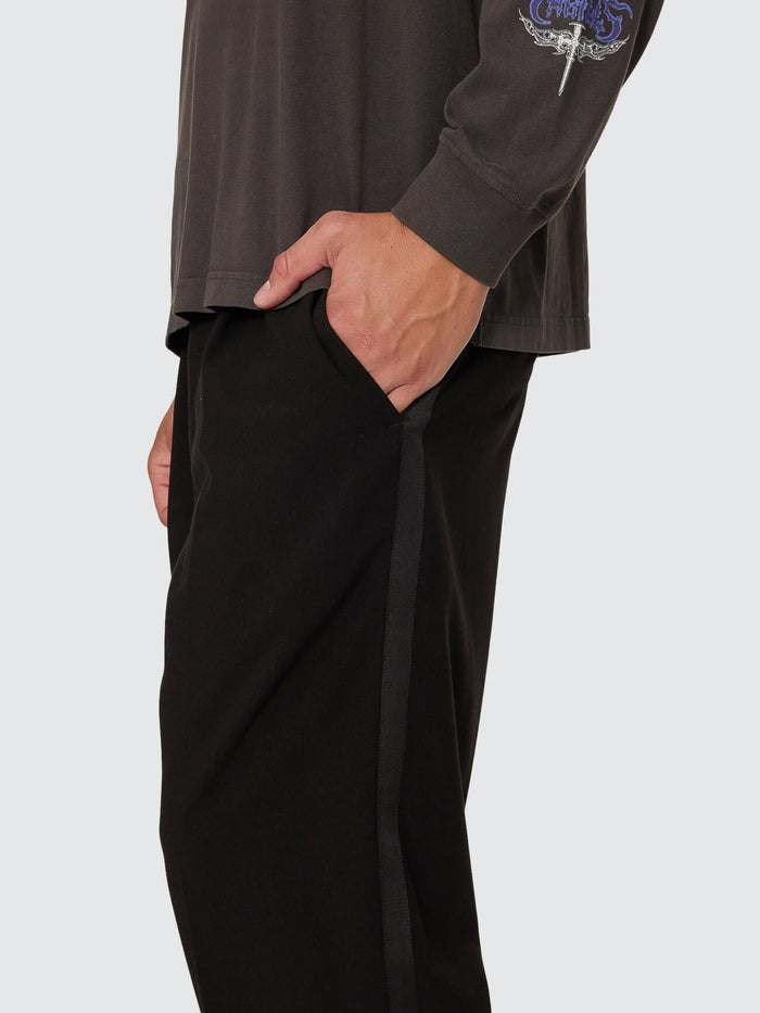 Jacob Tuxedo Big Slacker Cropped Pant - Black 26