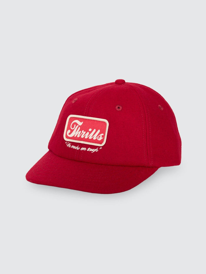 Make Em Tough 6 Panel Felt Cap - Racing Red