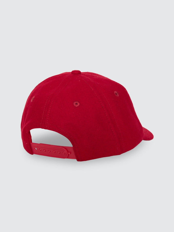 Make Em Tough 6 Panel Felt Cap - Racing Red