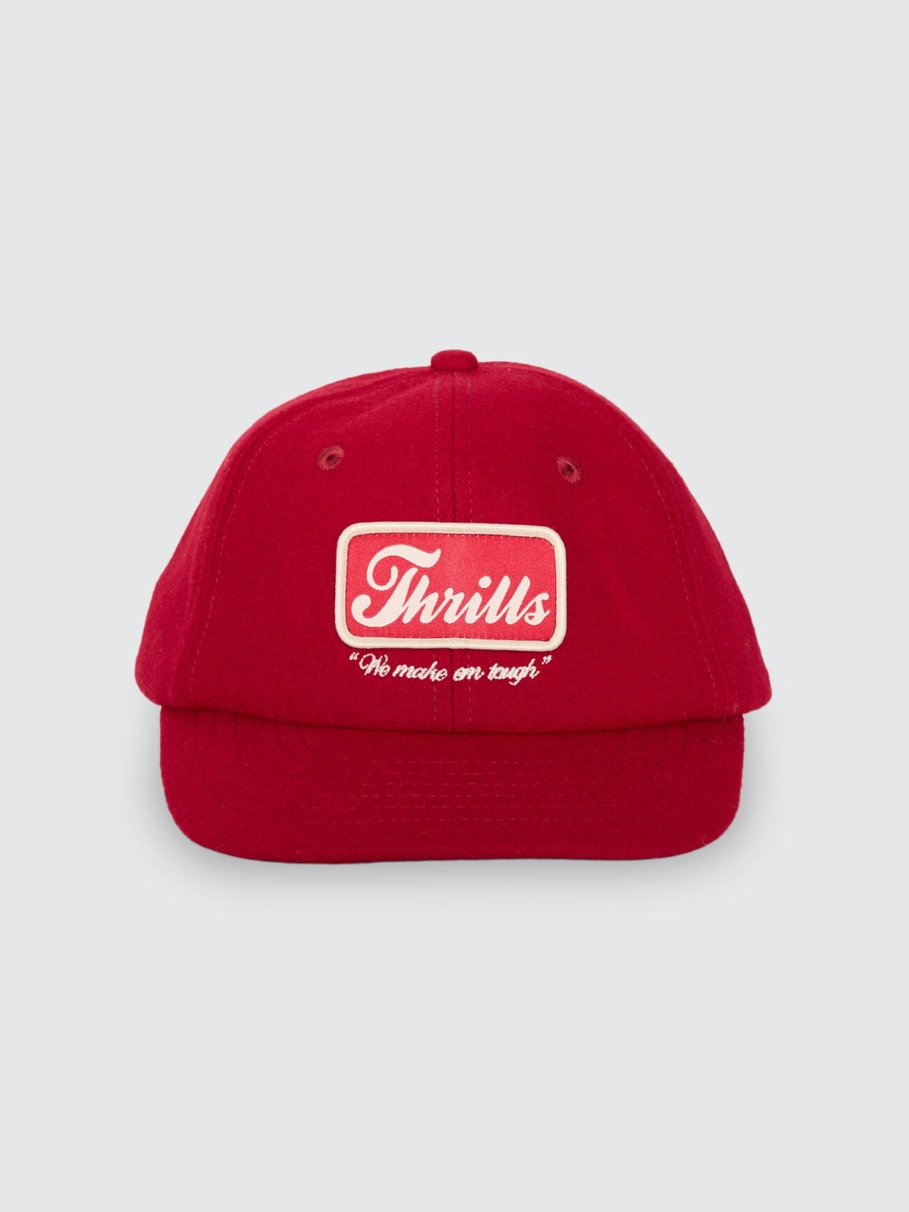 Make Em Tough 6 Panel Felt Cap - Racing Red
