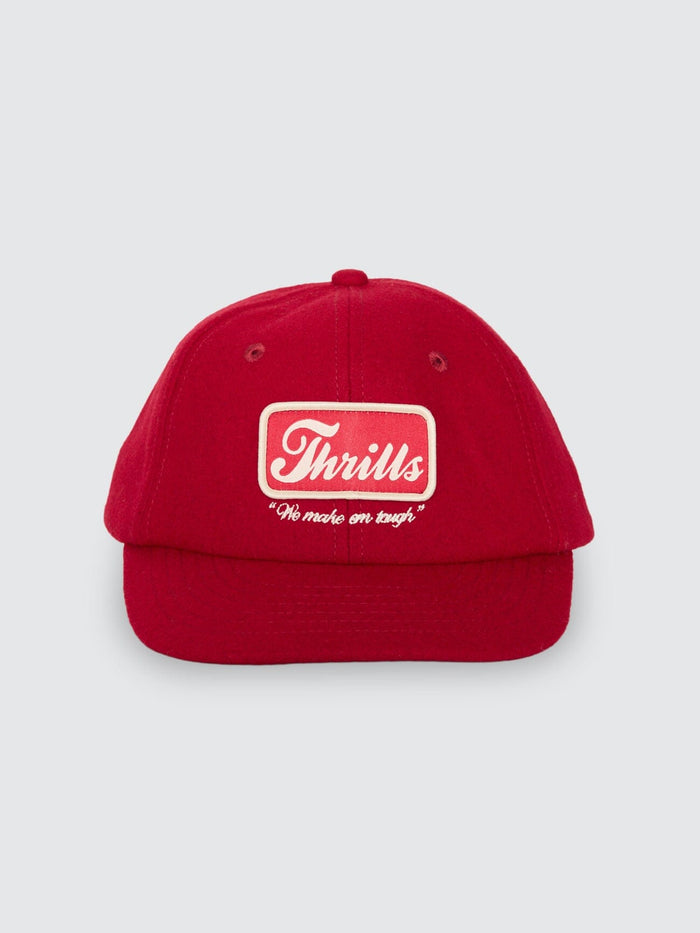 Make Em Tough 6 Panel Felt Cap - Racing Red