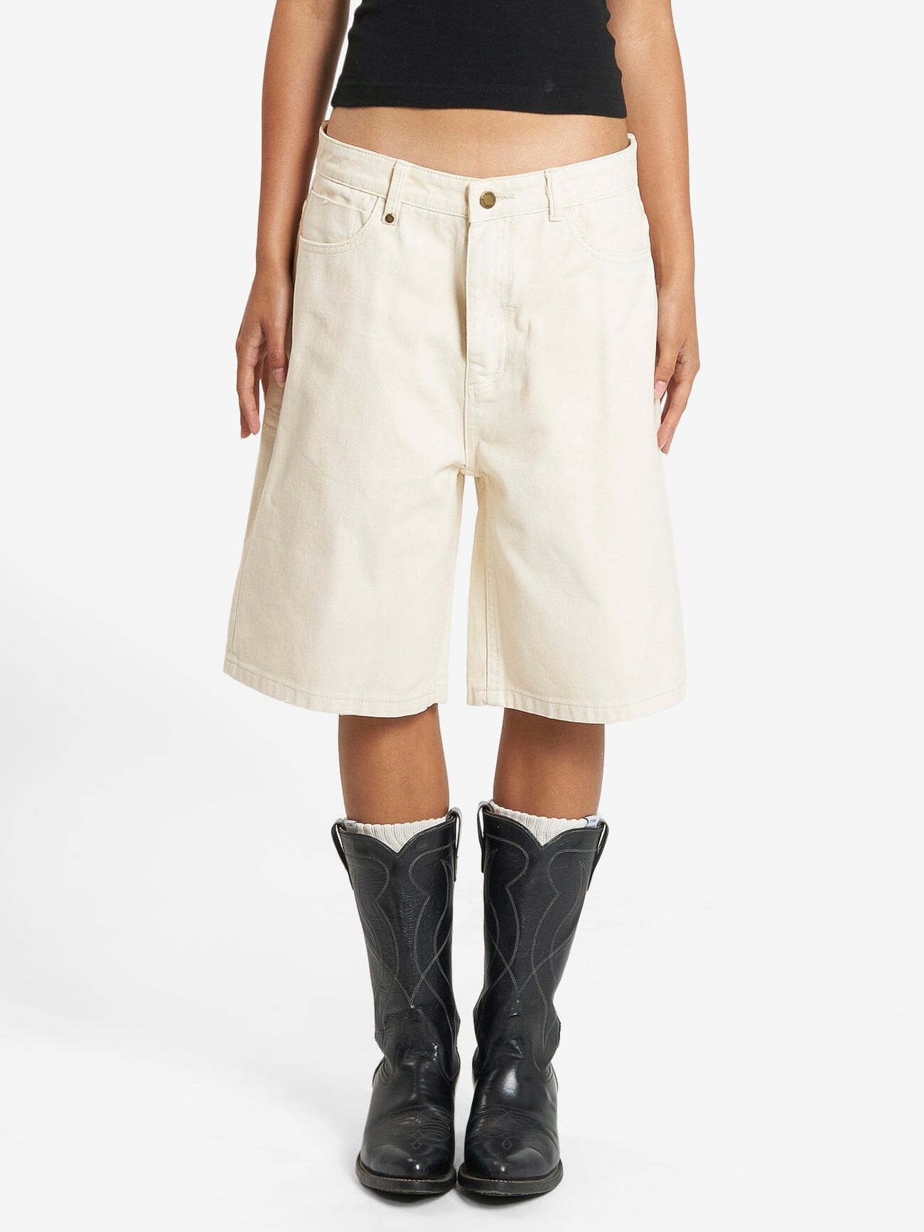 White store baggy shorts