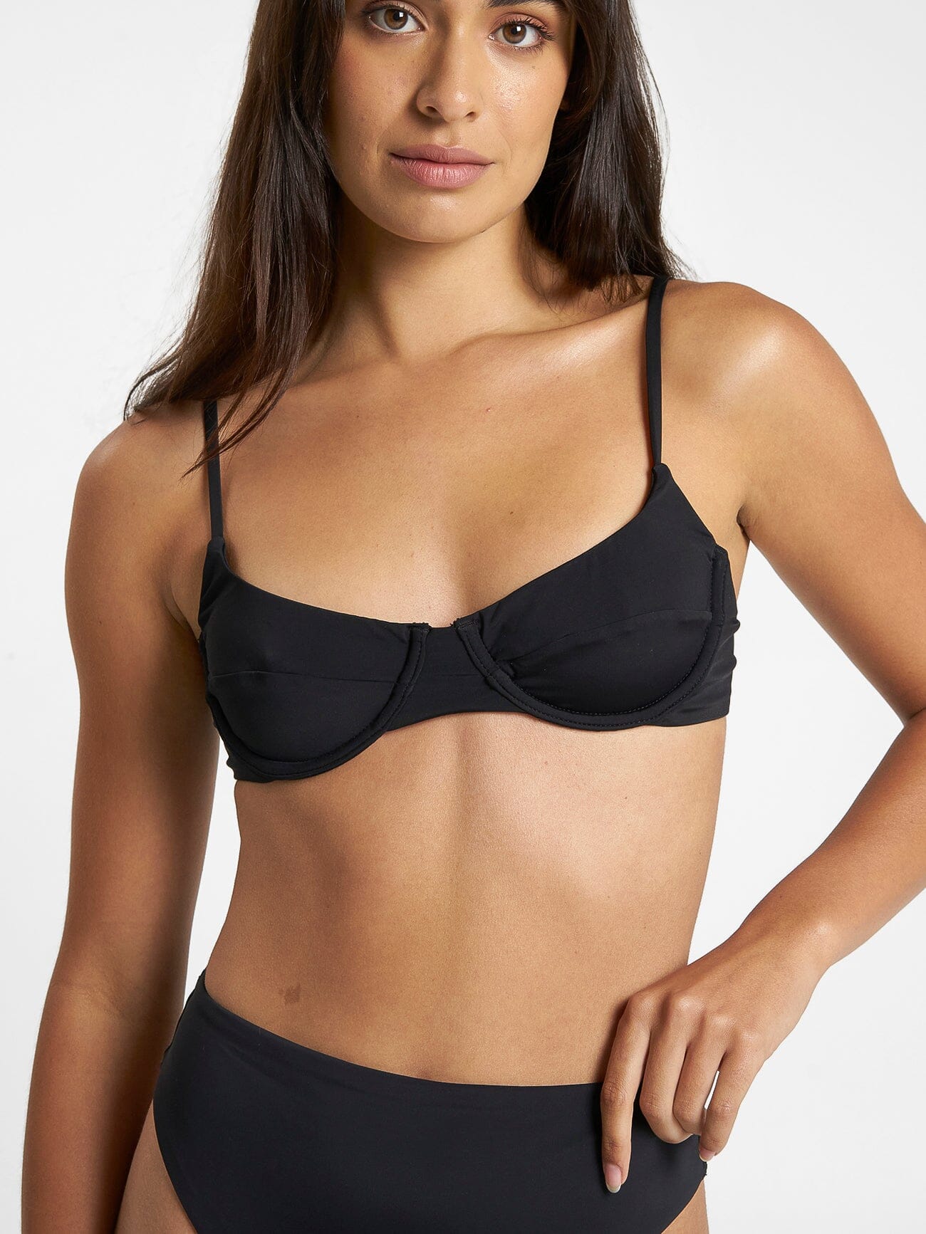 Thrills Underwire Bikini Top Black - Main Image