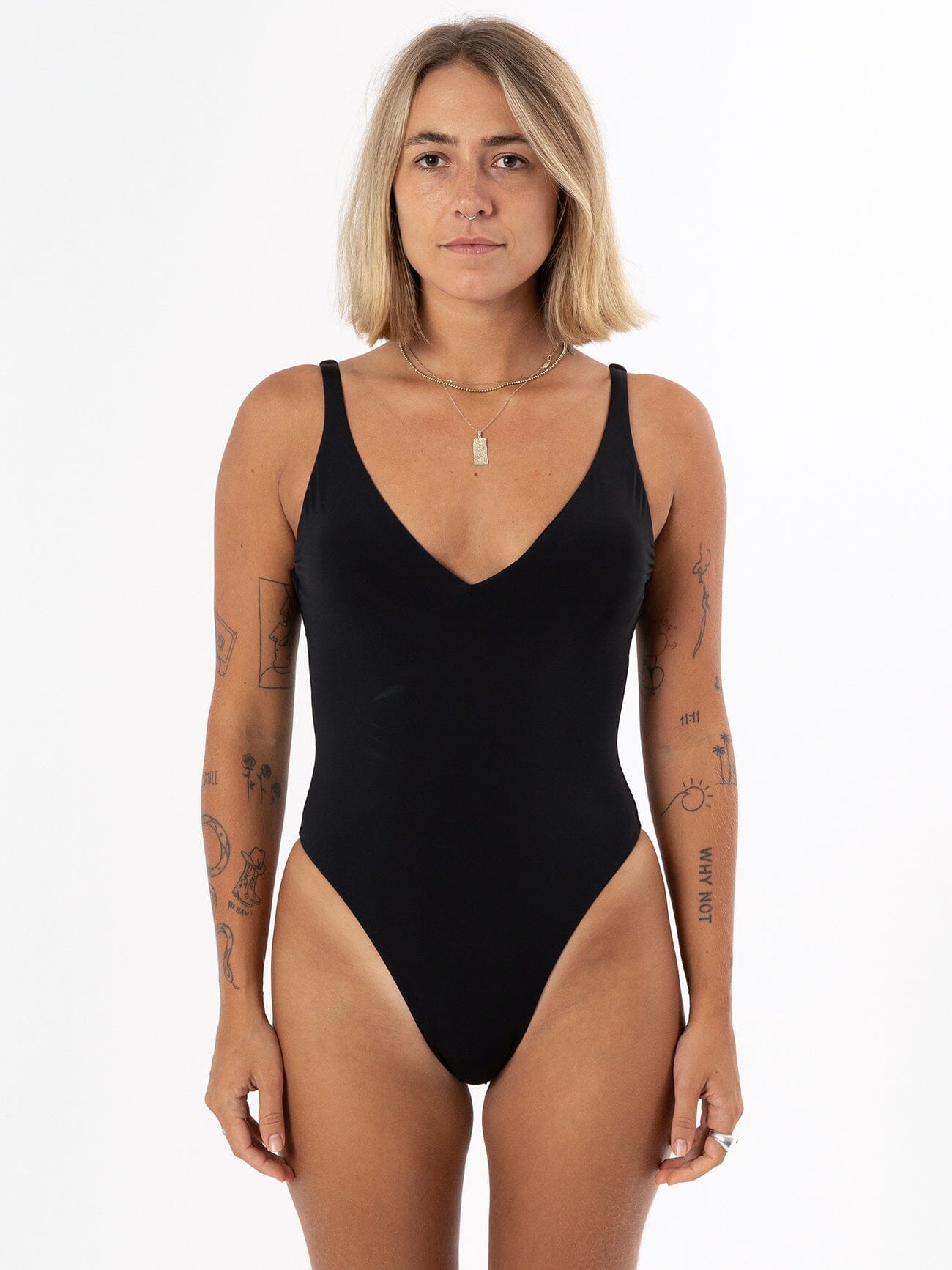 Plunge One Piece Swimsuit