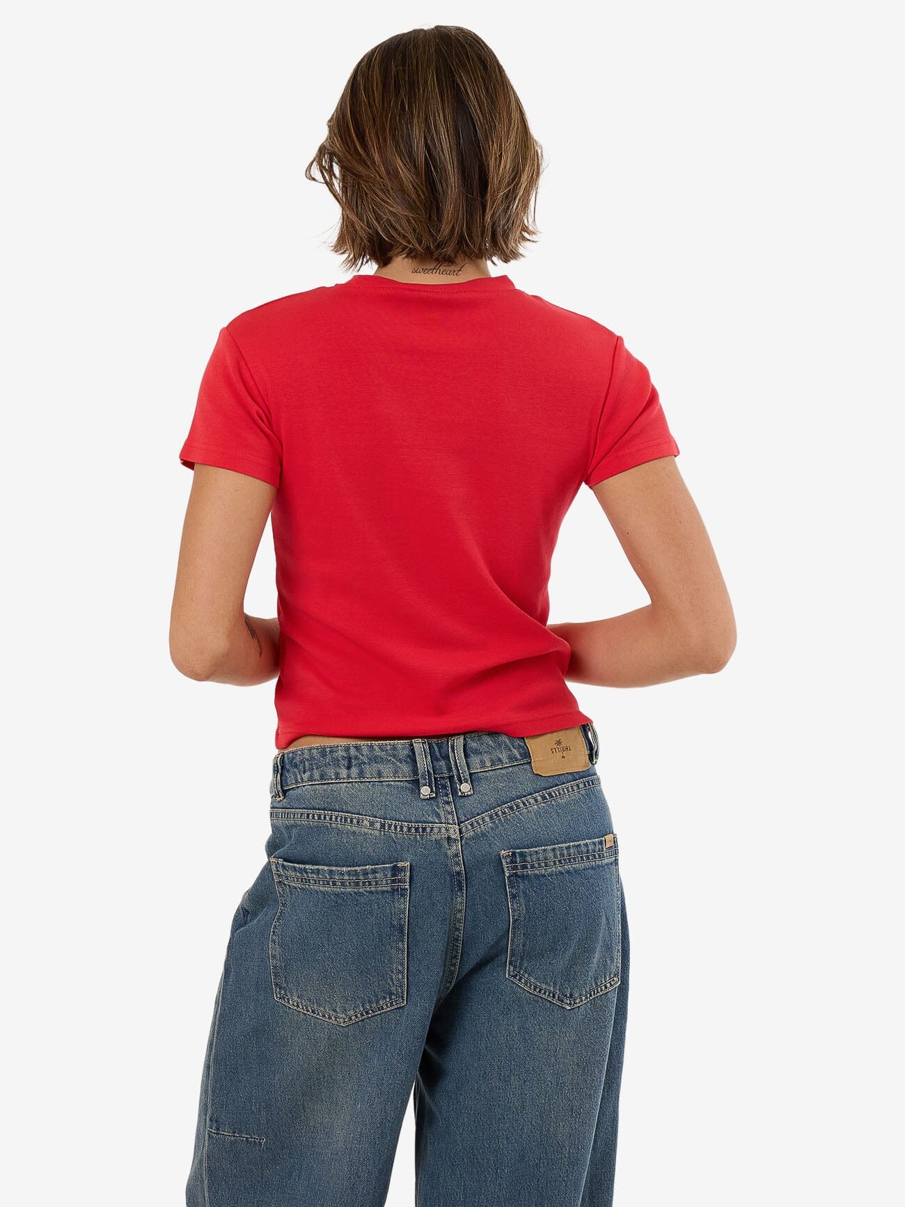 Minimal Thrills Boy Tee - Flame Red