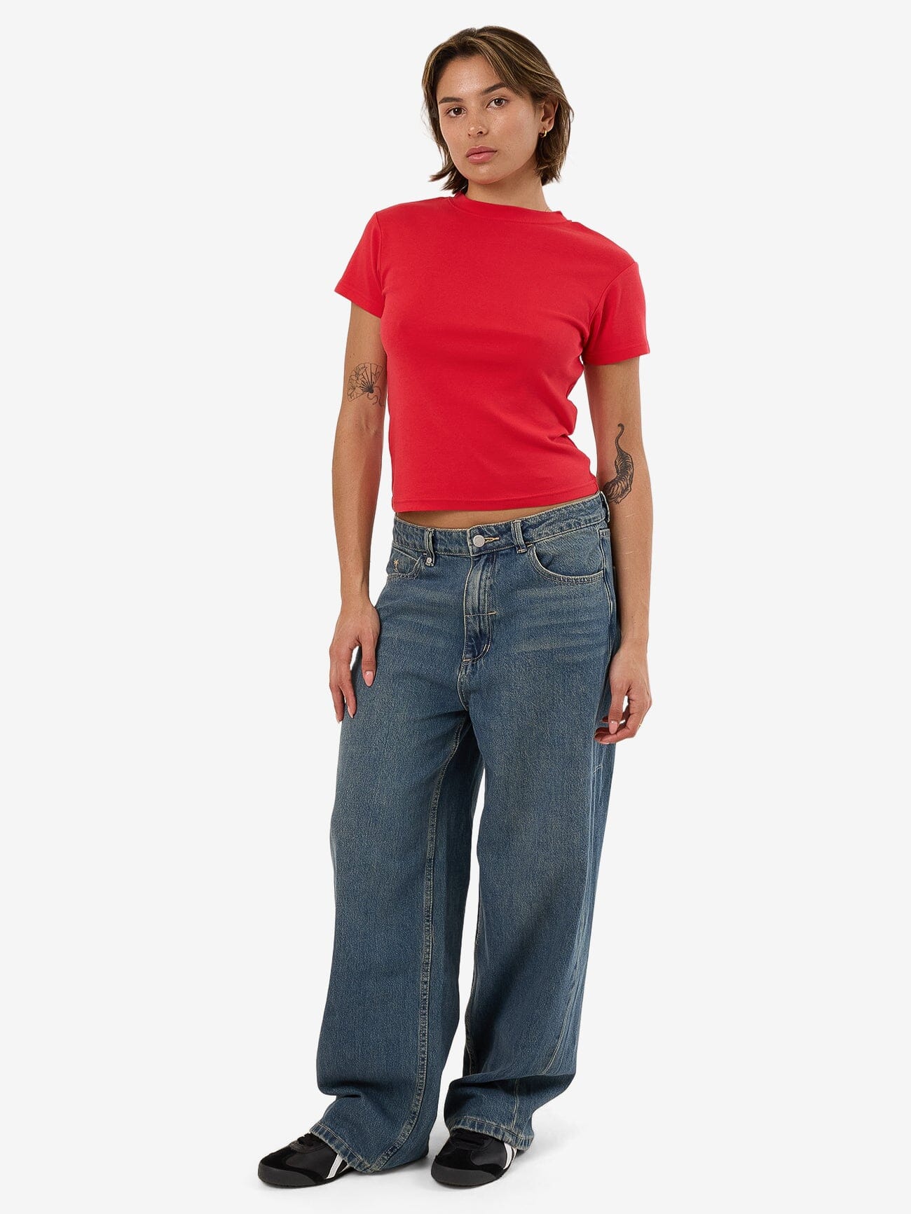 Minimal Thrills Boy Tee - Flame Red