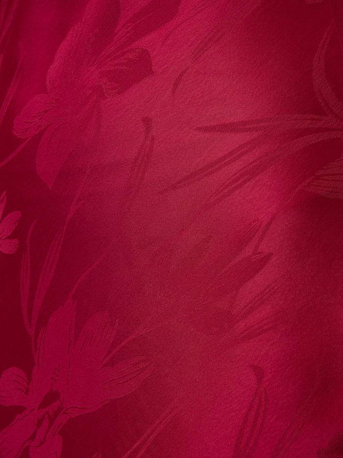 Dakota Floral Halter Mini Dress - Dark Cherry