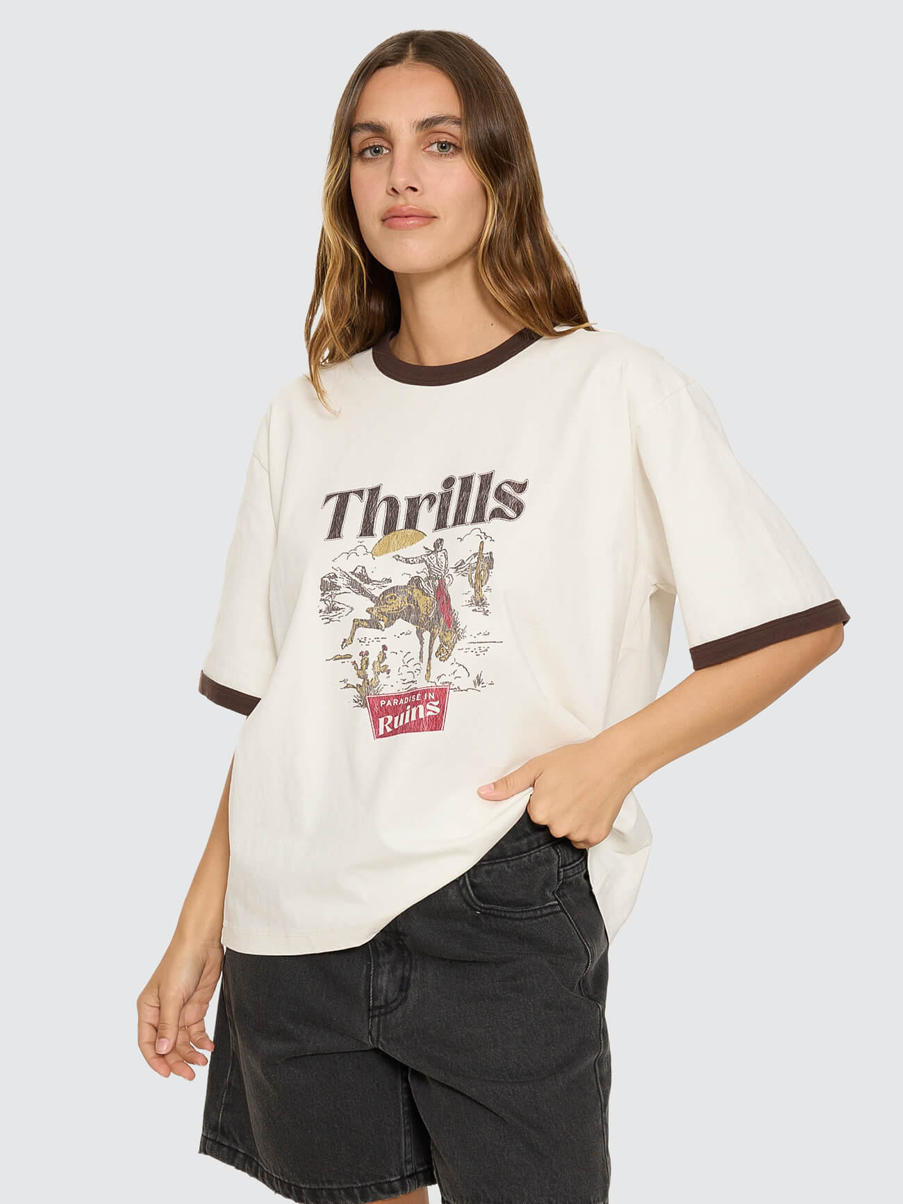 Forgotten Paradise Square Tee - Bone 4