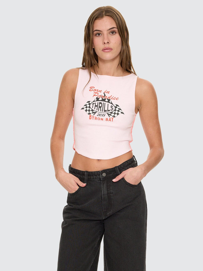 Burnout Tank - Pink Tulle