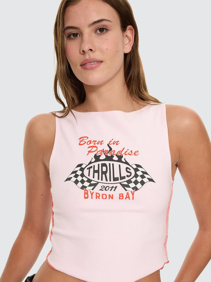 Burnout Tank - Pink Tulle